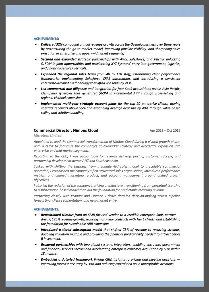 Ceo Application Example How To Write A CEO Resume (Guide + Examples)